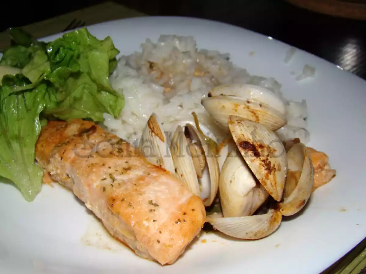 Salmão assado no Forno com Amêijoas - foto 6