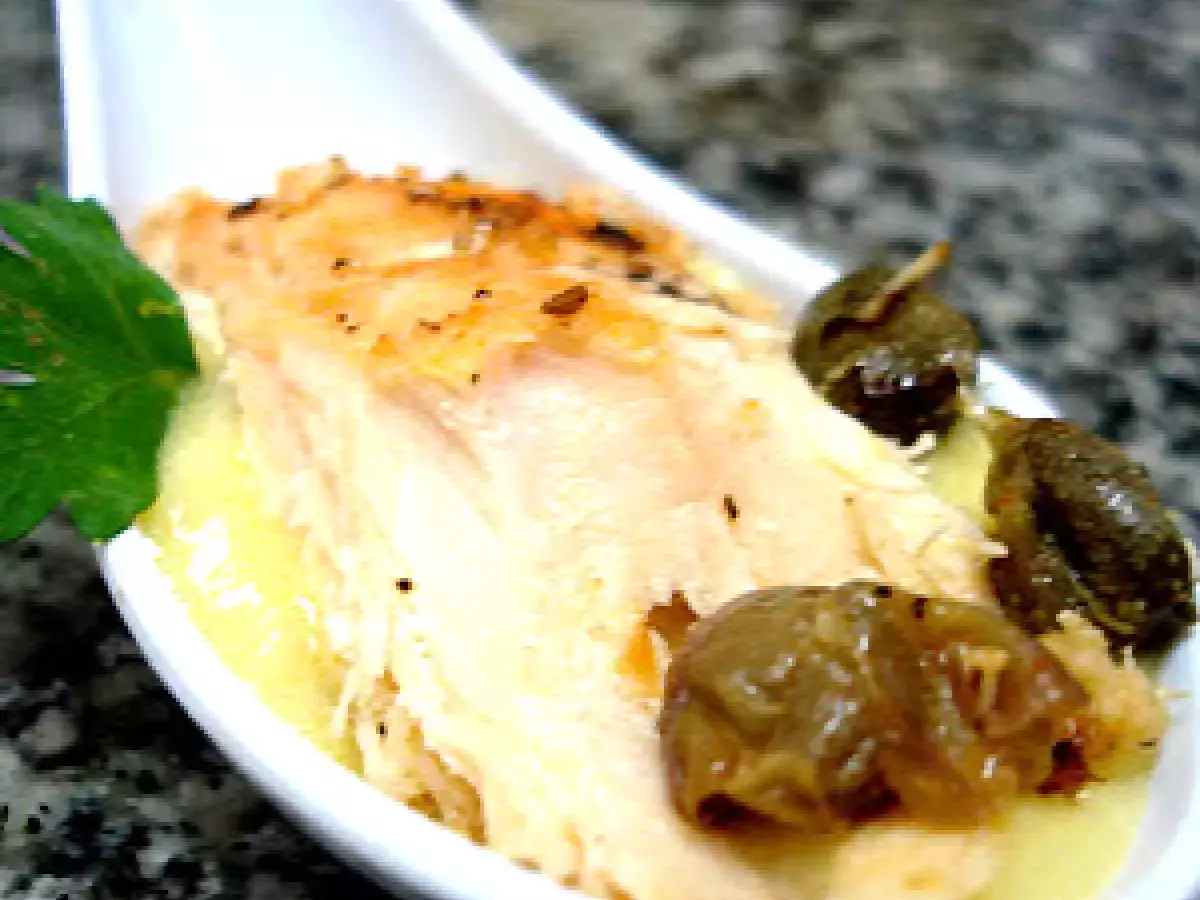 Salmão com Alcaparras e Creme de Maracujá (Culinarista Telma Carvalho)