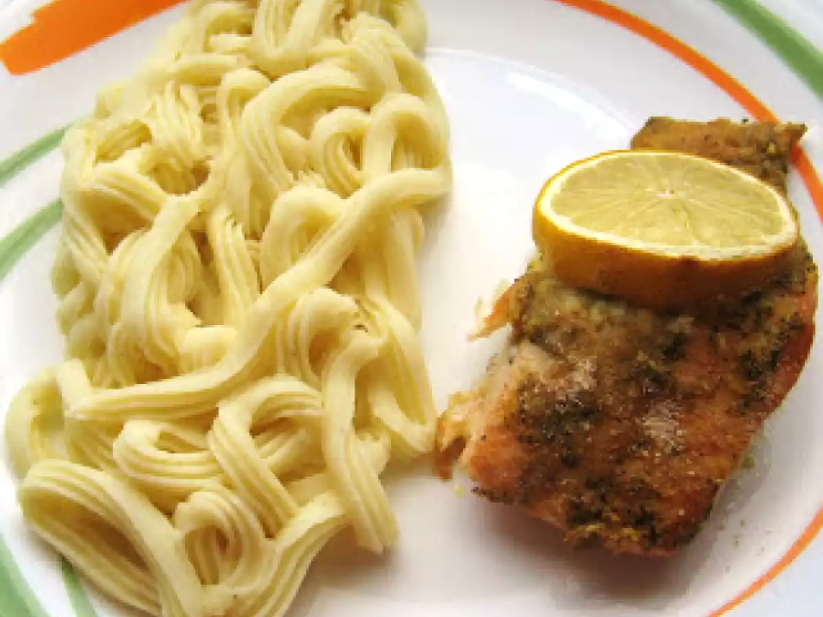 Salmão com Mostarda e Pão Ralado