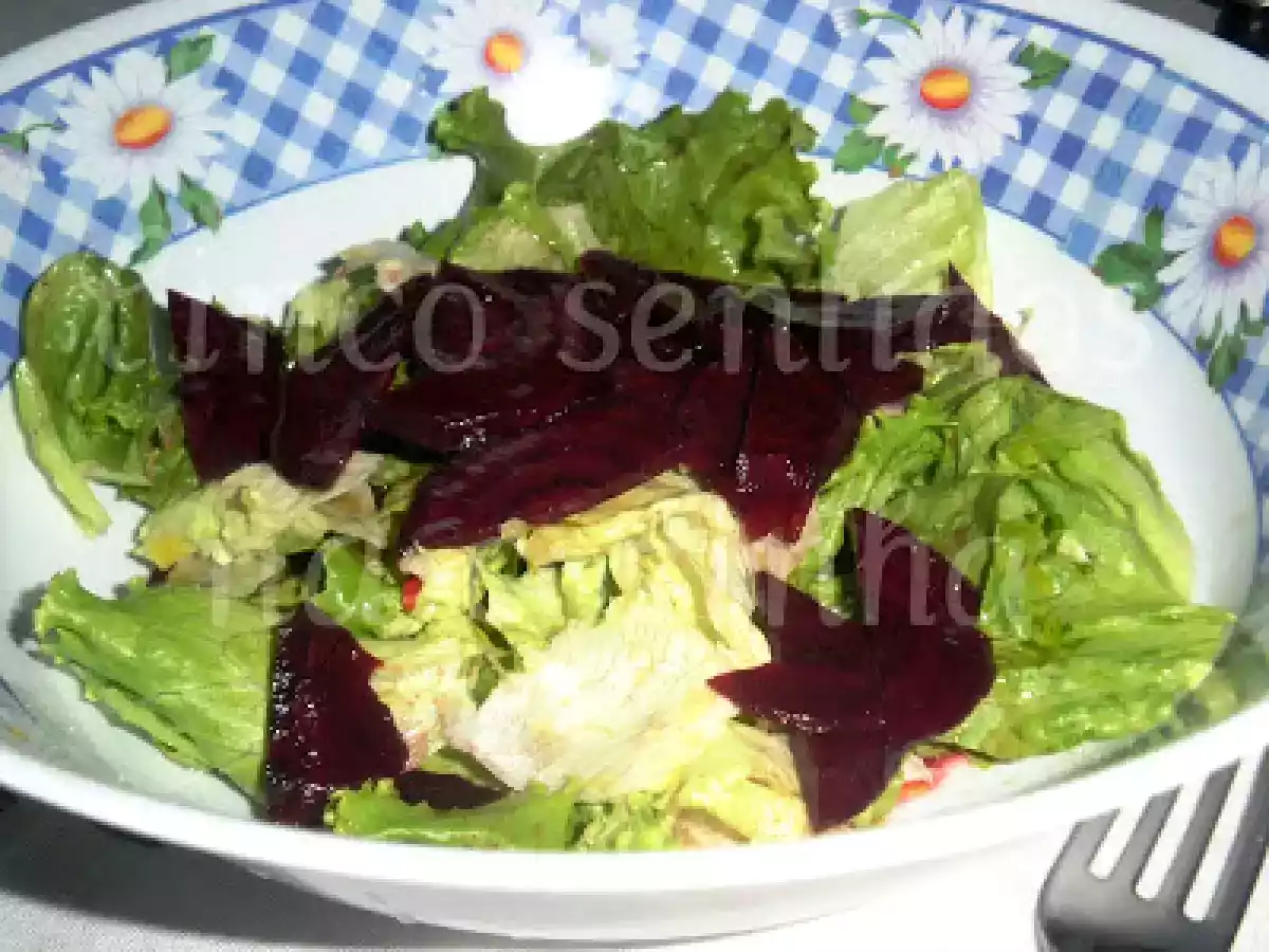 Salmão grelhado com limão e endro e salada de alface com beterraba - foto 2