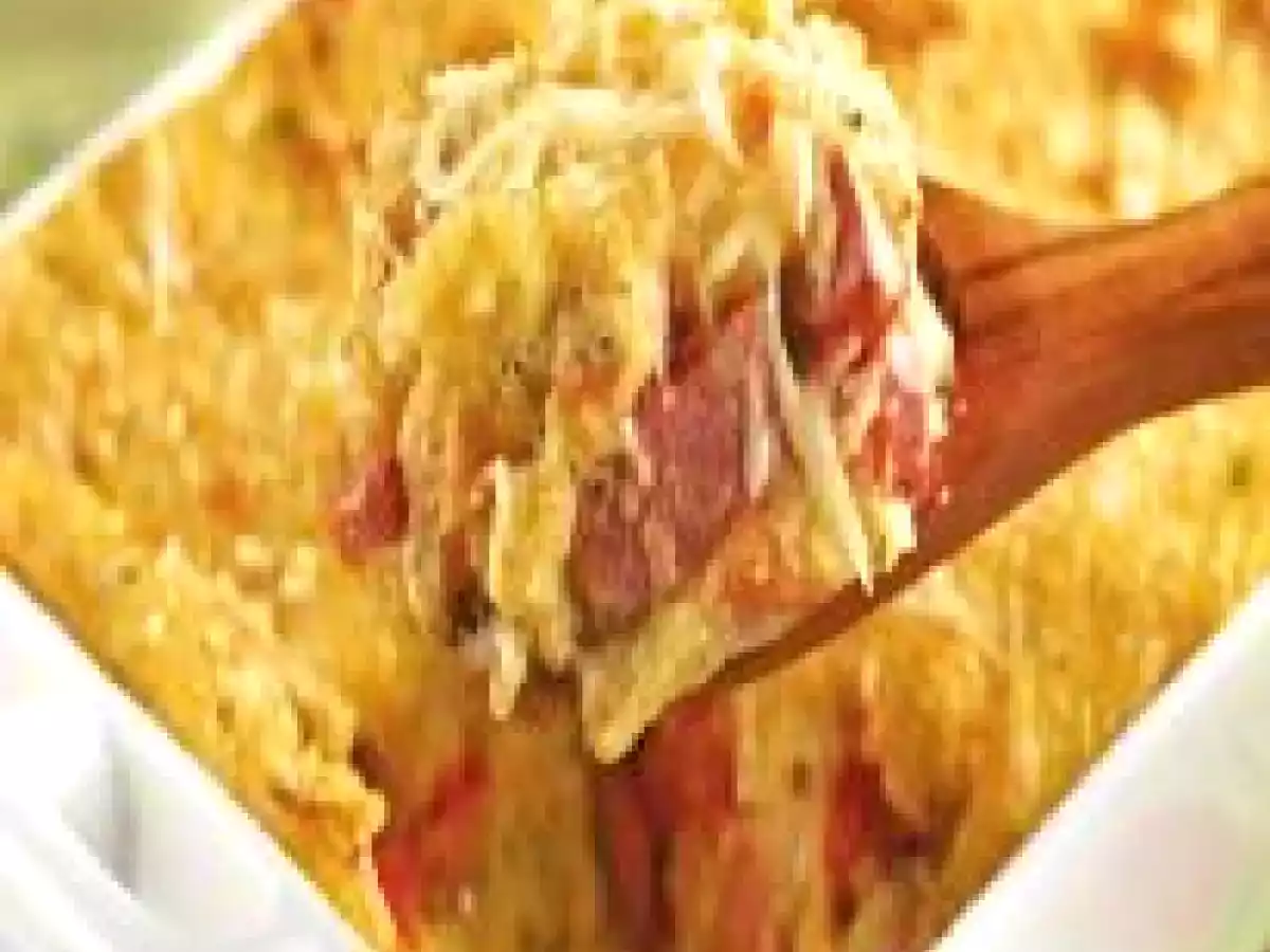 Salsicha com purê de batata