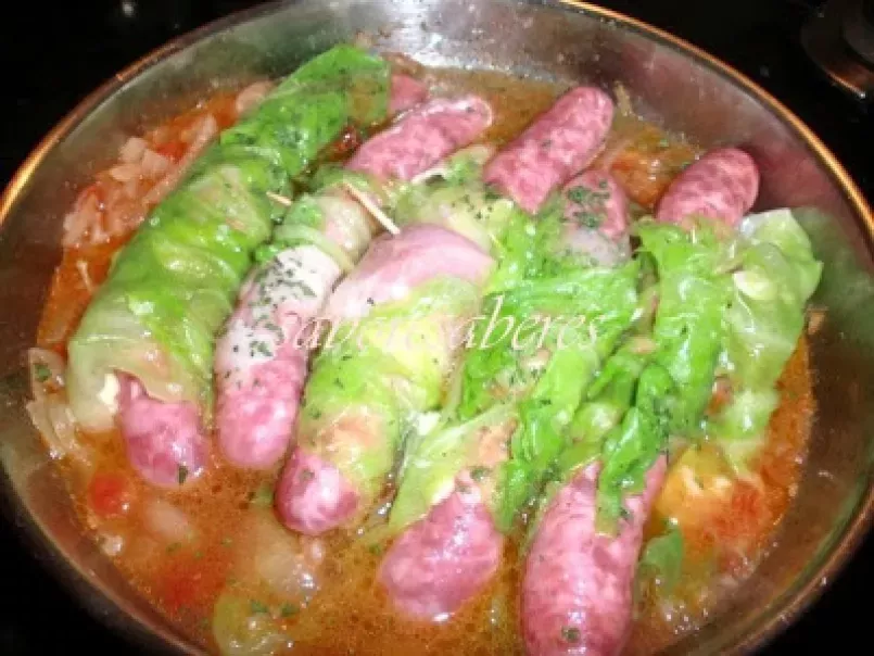 Salsichas enroladas com Bacon, Queijo e Couve, foto 4