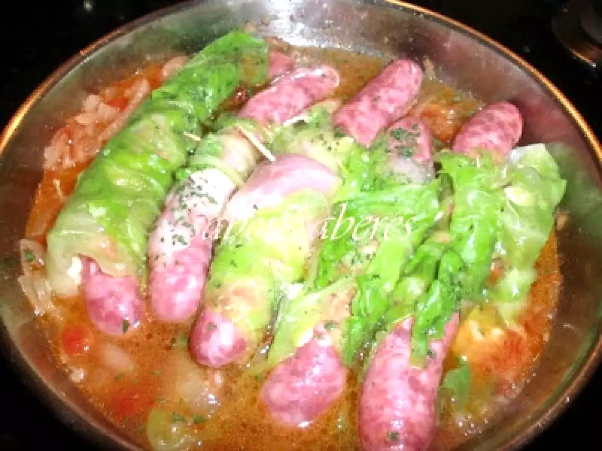 Salsichas enroladas com Bacon, Queijo e Couve - foto 4