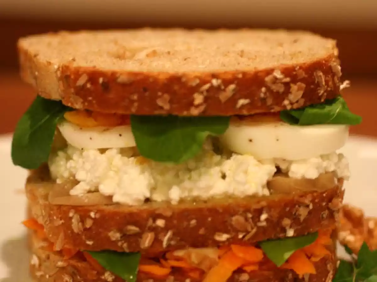Sanduíche Vegetariano com Molho de Laranja