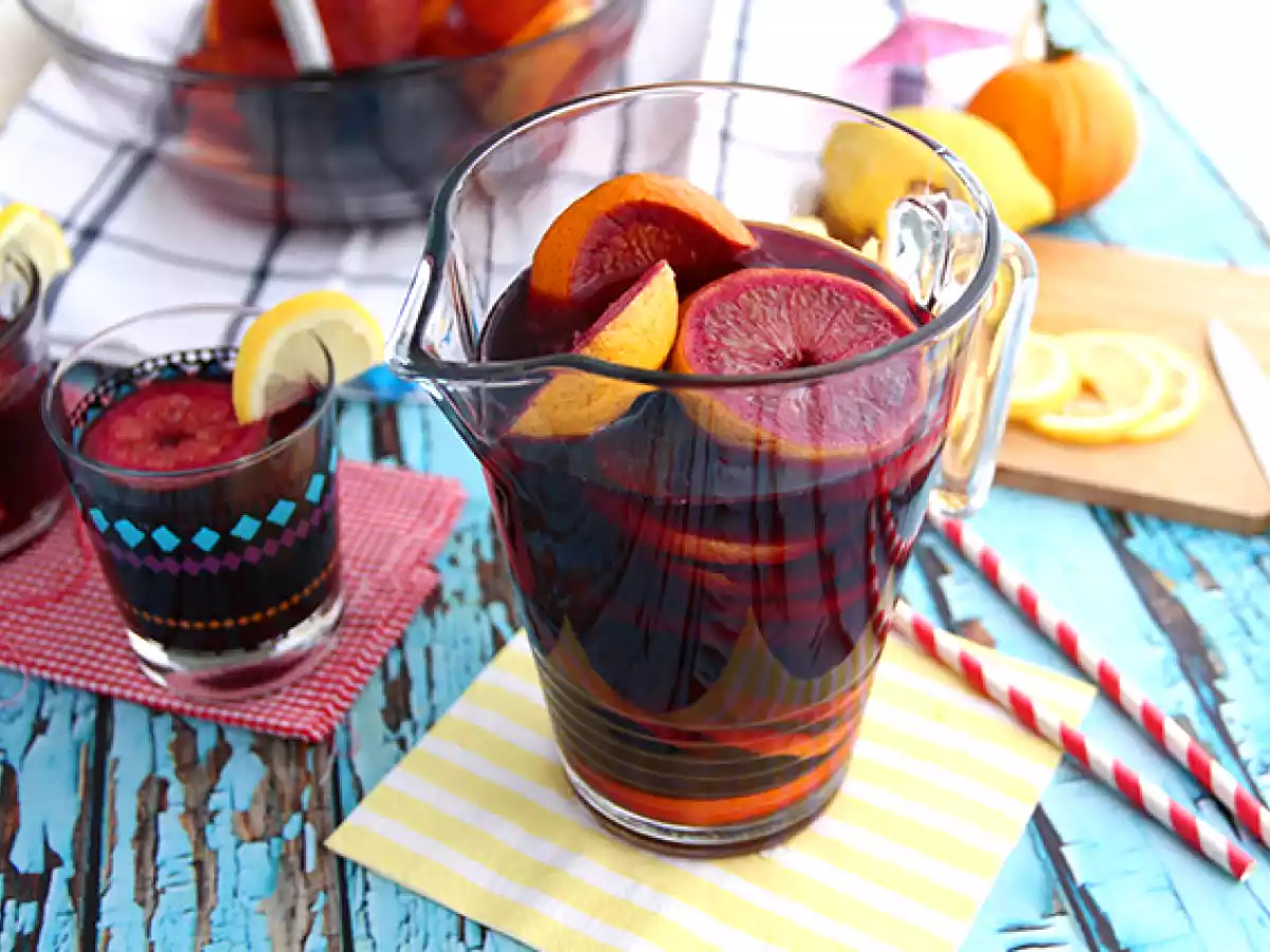 Sangria de vinho tinto (e frutas cítricas)