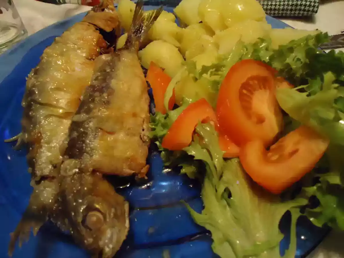 Sardinhas no forno com mangericão