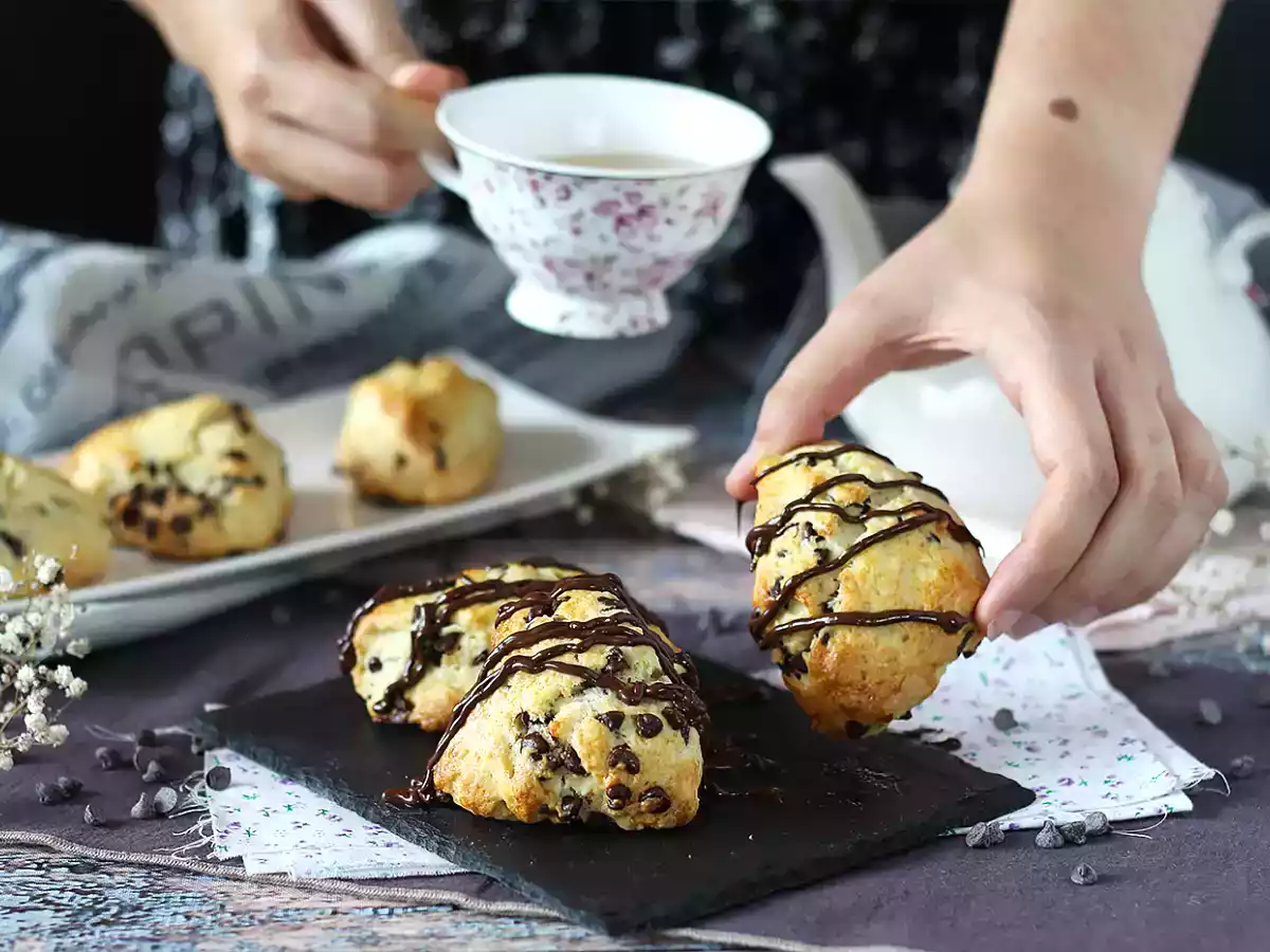 Scones de chocolate