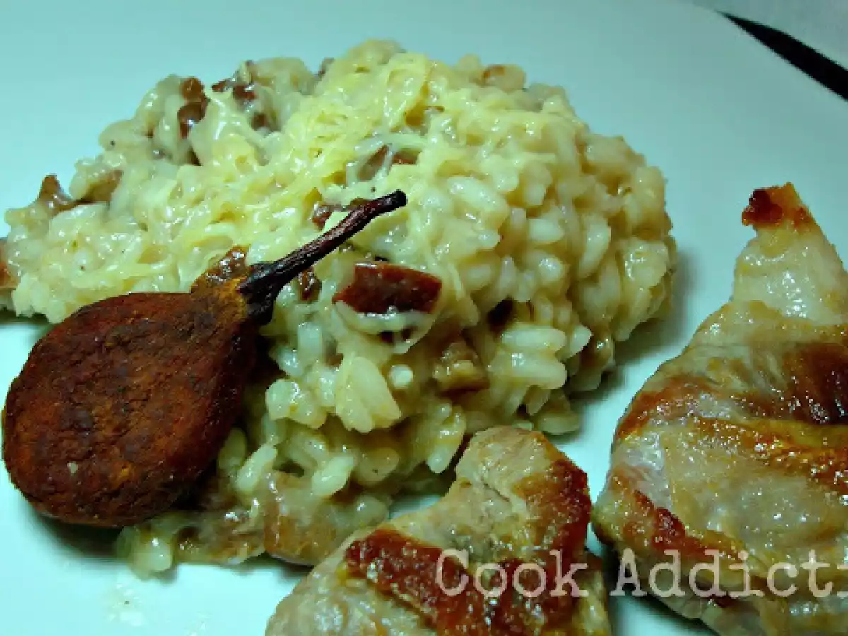 Secretos de porco & risotto de pêra seca
