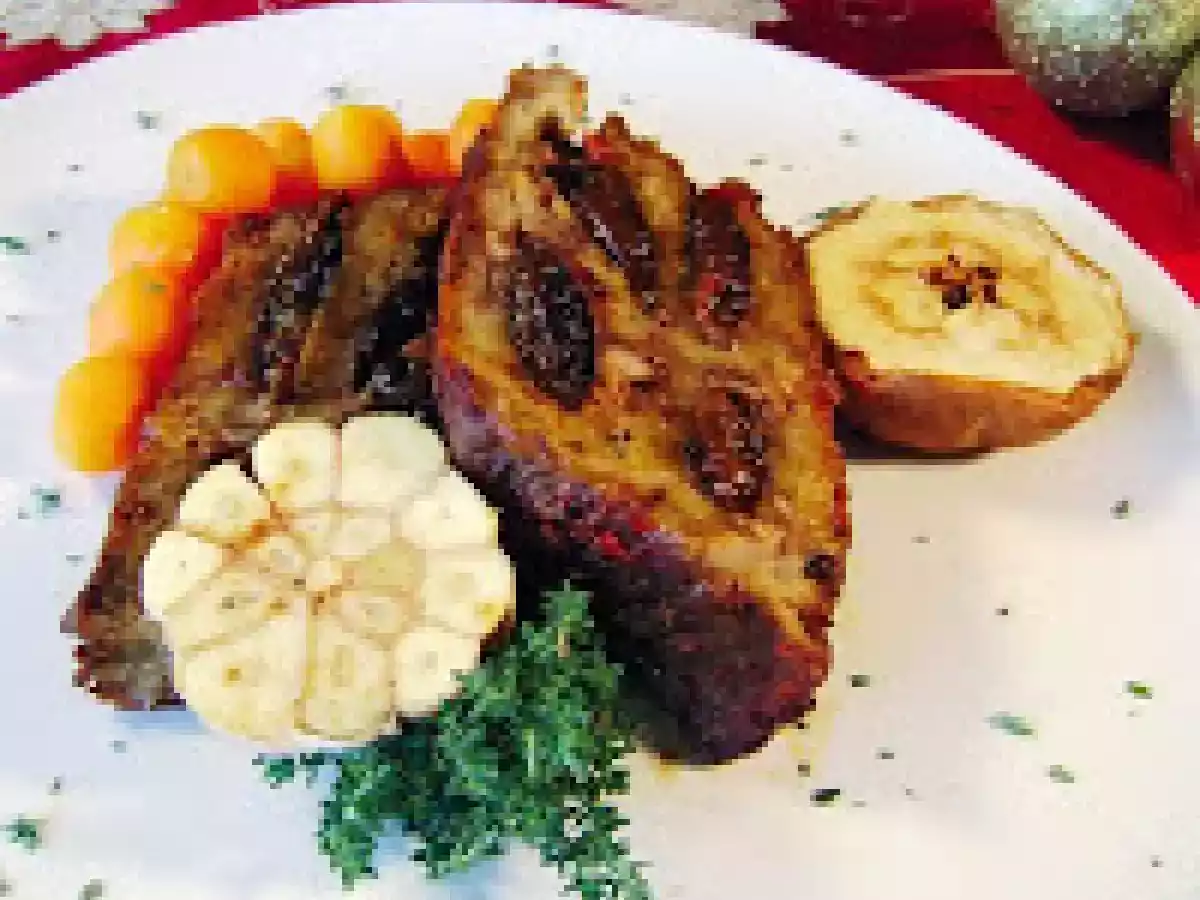 Seitan Recheado com Ameixas (vegana)
