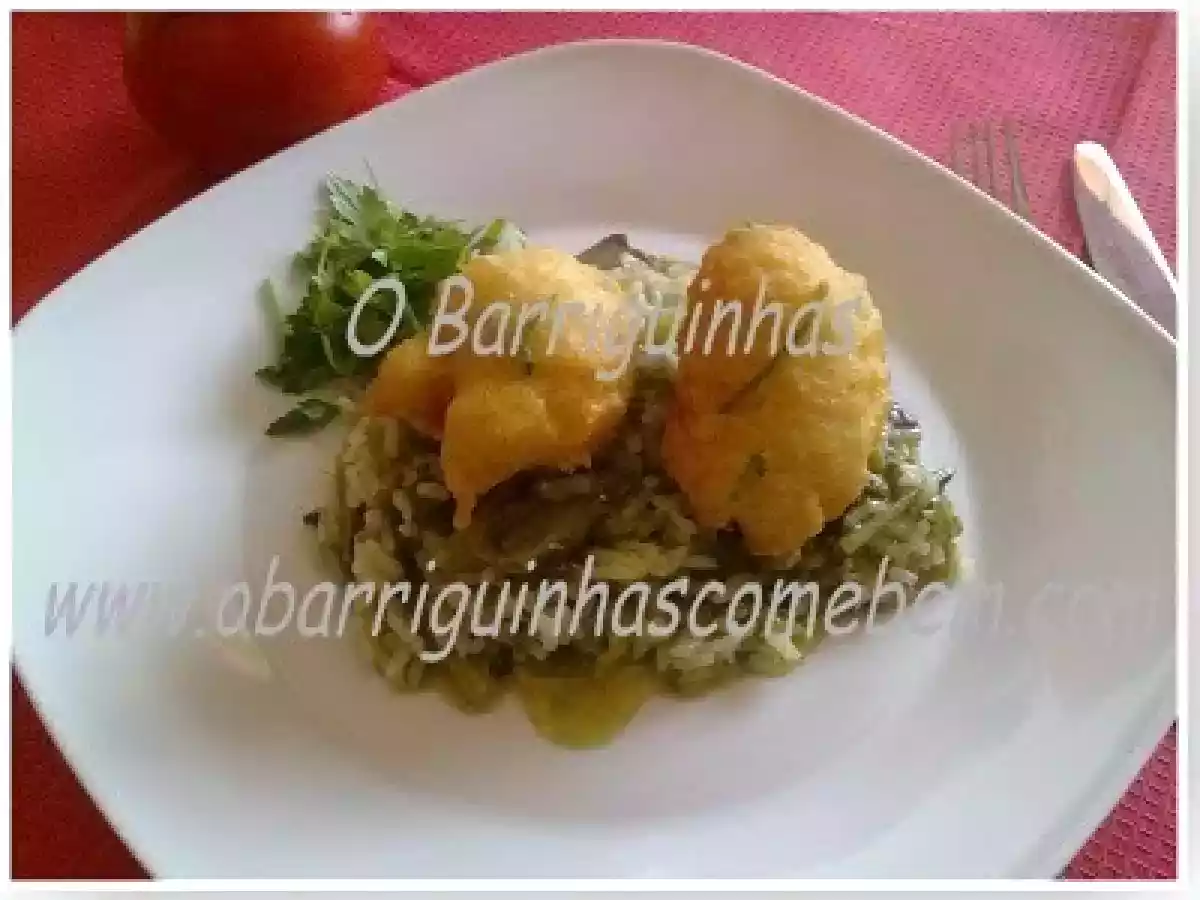 Sonhos de Bacalhau com Arroz de Grelos
