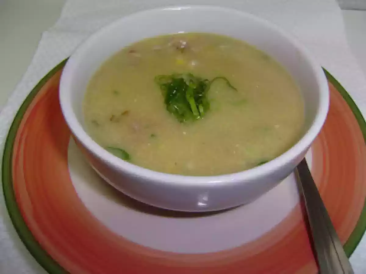 Sopa Creme de Milho Verde com Bacon