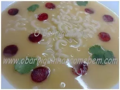 Sopa de Abóbora com feijão branco