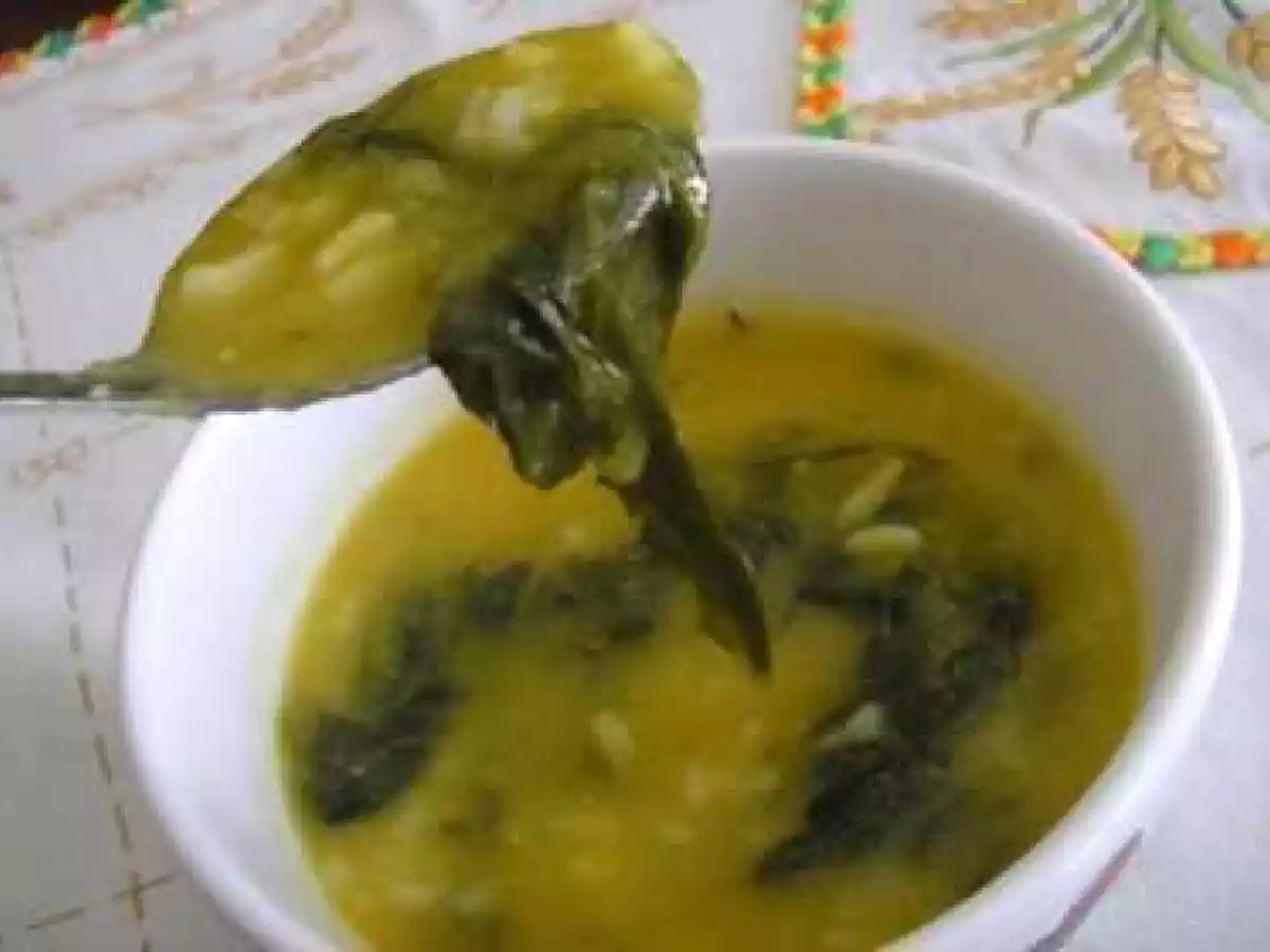 Sopa de arroz e espinafres - foto 3