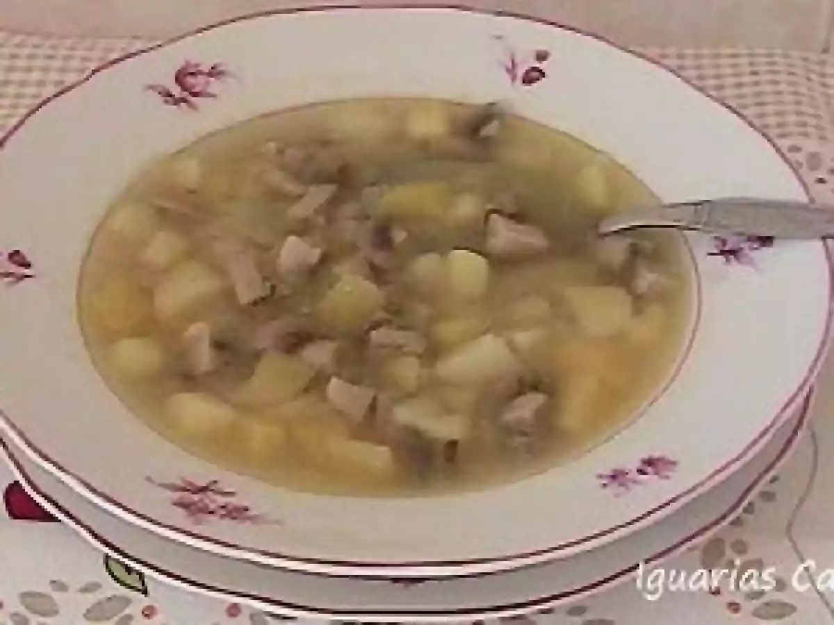 Sopa de Batatas com Cogumelos
