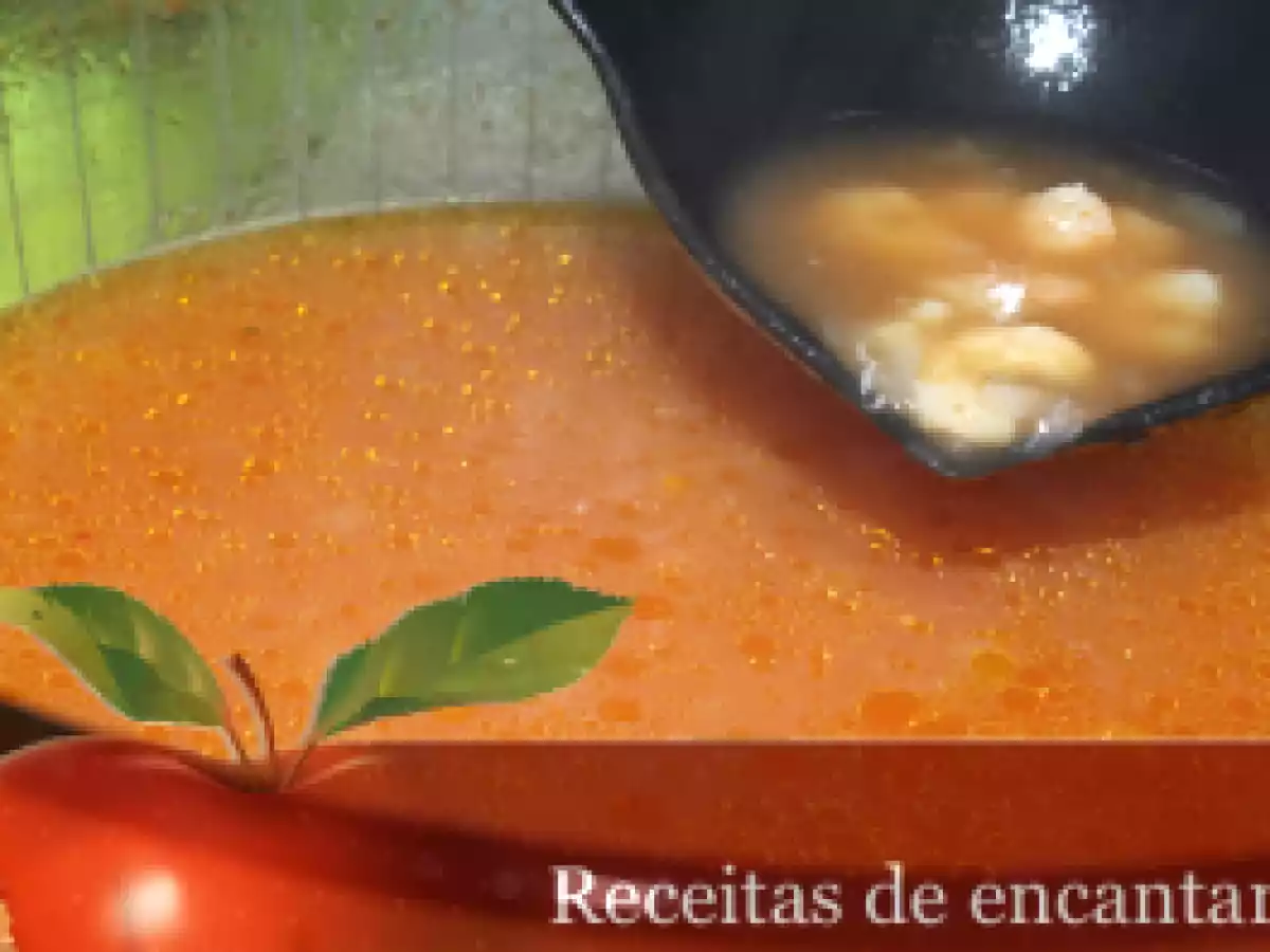 Sopa de Camarão no Microondas