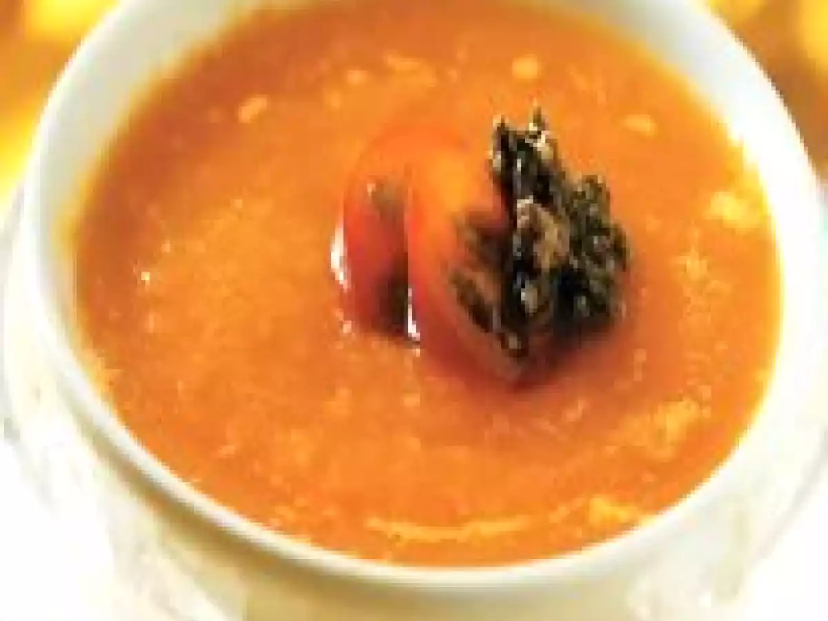 Sopa de cenoura ao pesto