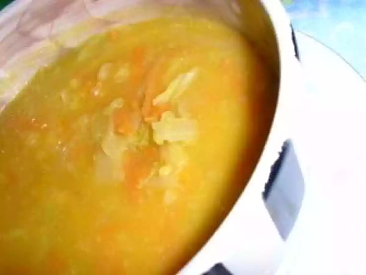 Sopa de lombarda e cenoura