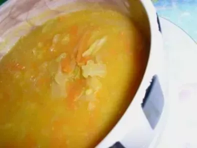 Sopa de lombarda e cenoura