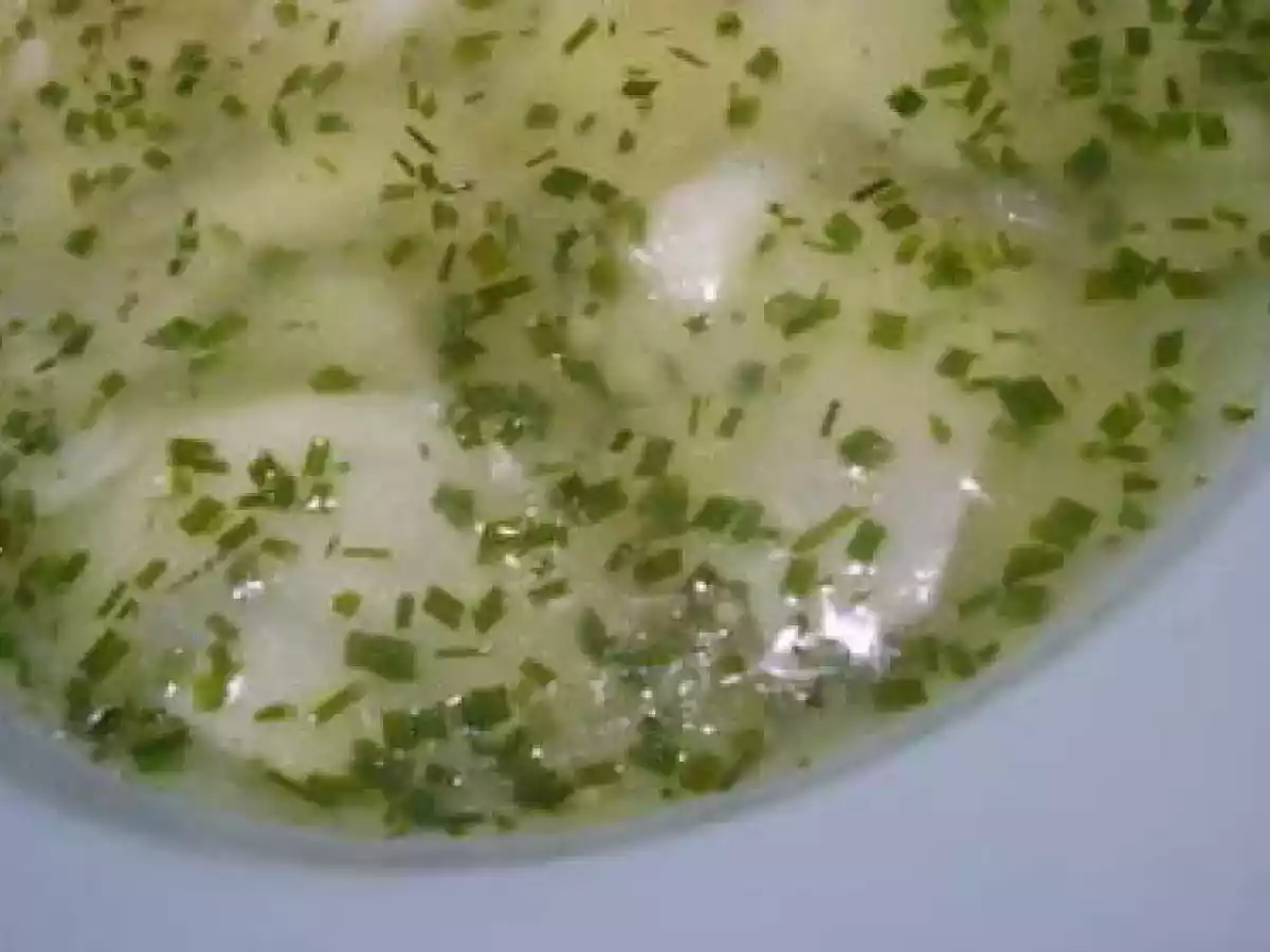 Sopa light de batata e cebolinho