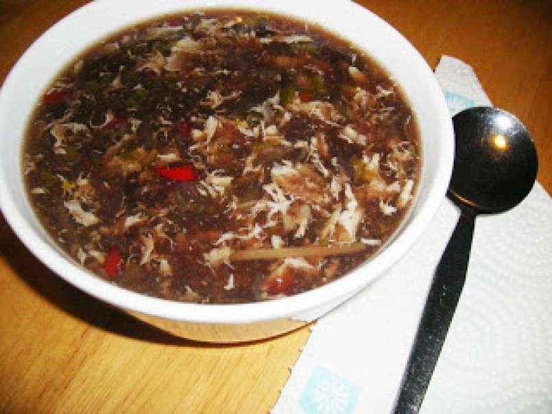 Sopa Oriental de Couve Roxa e Ovo com Macarrao Chines - foto 2