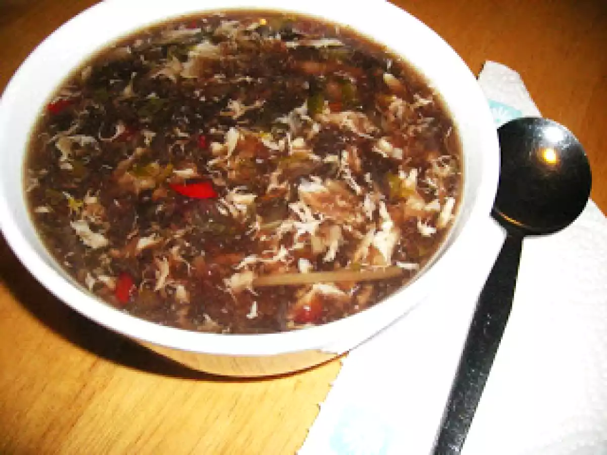 Sopa Oriental de Couve Roxa e Ovo com Macarrao Chines - foto 2