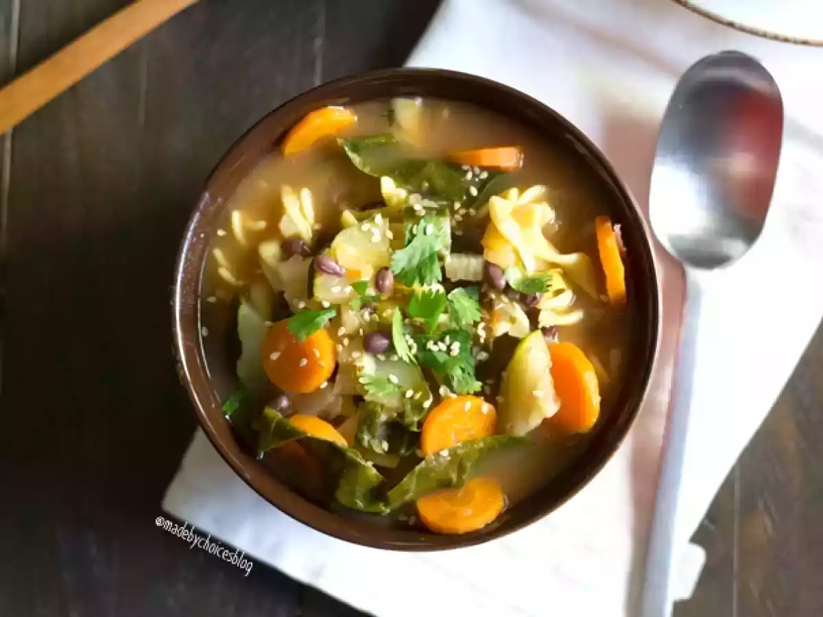 Sopa vegan estilo Minestrone - foto 2