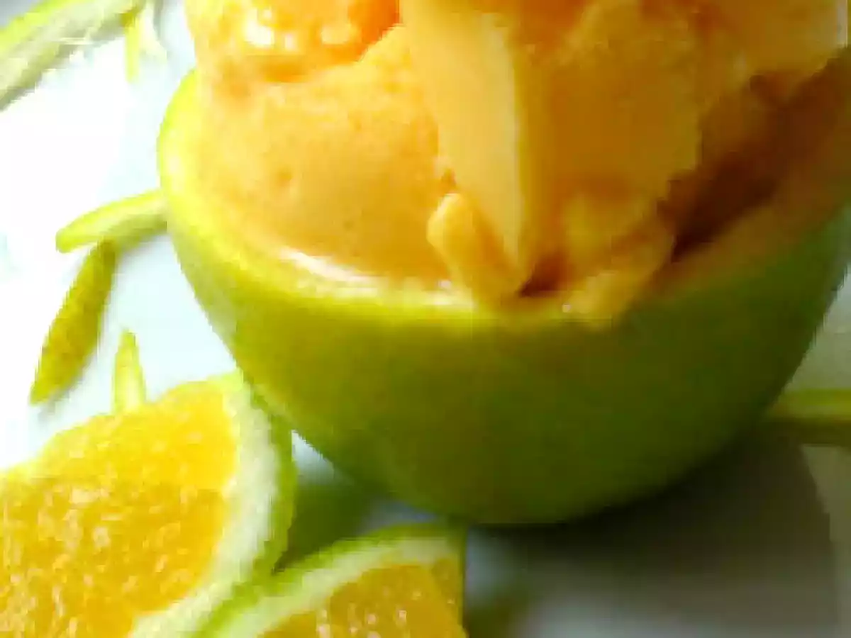 SORVETE DE MANGA COM LARANJA