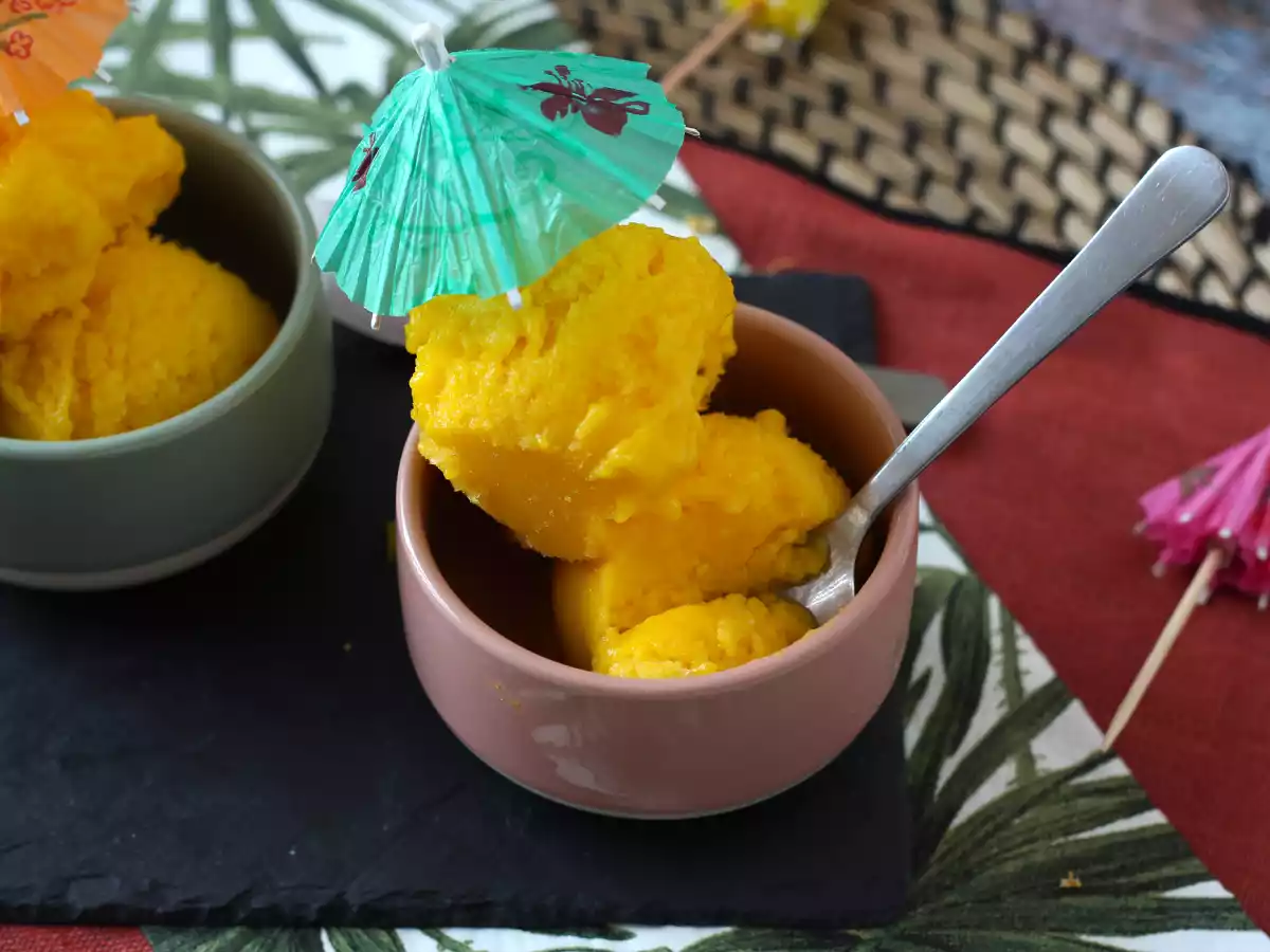 Sorvete de manga e limão verde, com apenas 3 ingredientes! - foto 2