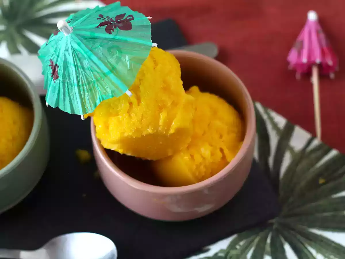 Sorvete de manga e limão verde, com apenas 3 ingredientes! - foto 4