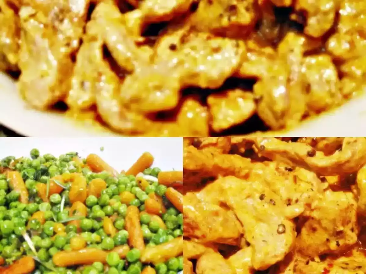 Strogonoff de Carne, e Ervilhas com Cenouras Salteadas - foto 3