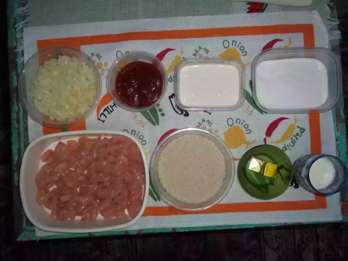 Strogonoff de Frango simples.