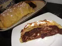 Strudel de maçã e chocolate