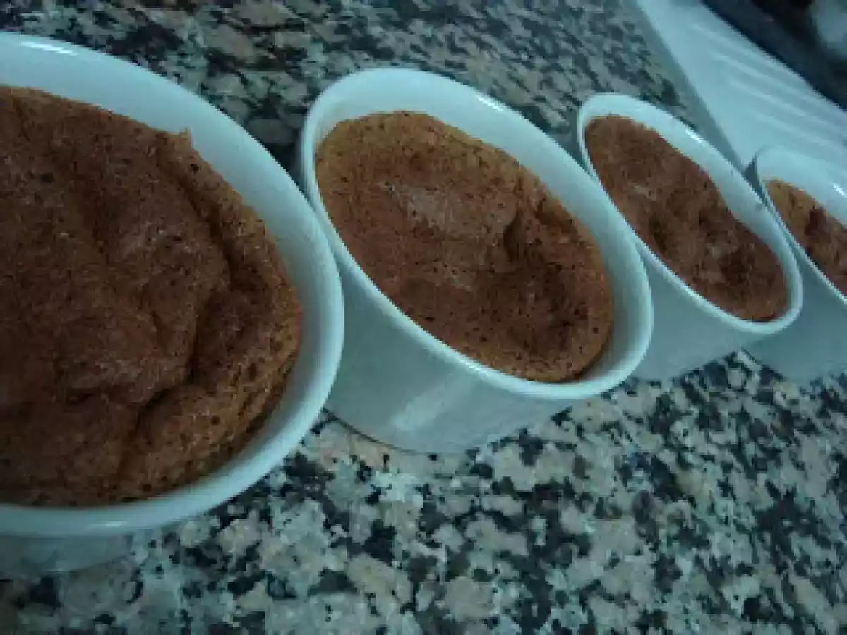 Suflê de Pera com Chocolate