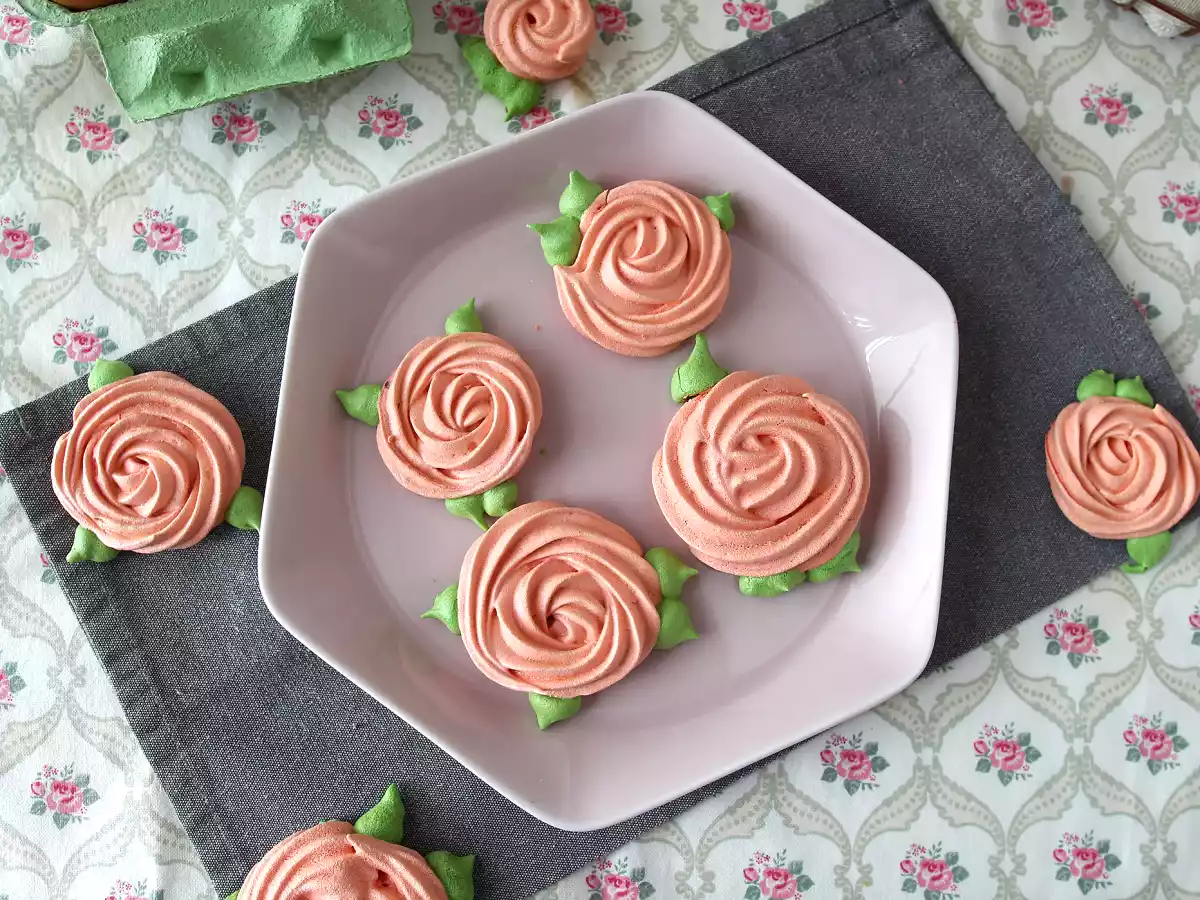 Suspiros (merengues) em formato de lindas rosas! - foto 5