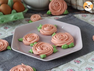 Suspiros (merengues) em formato de lindas rosas!