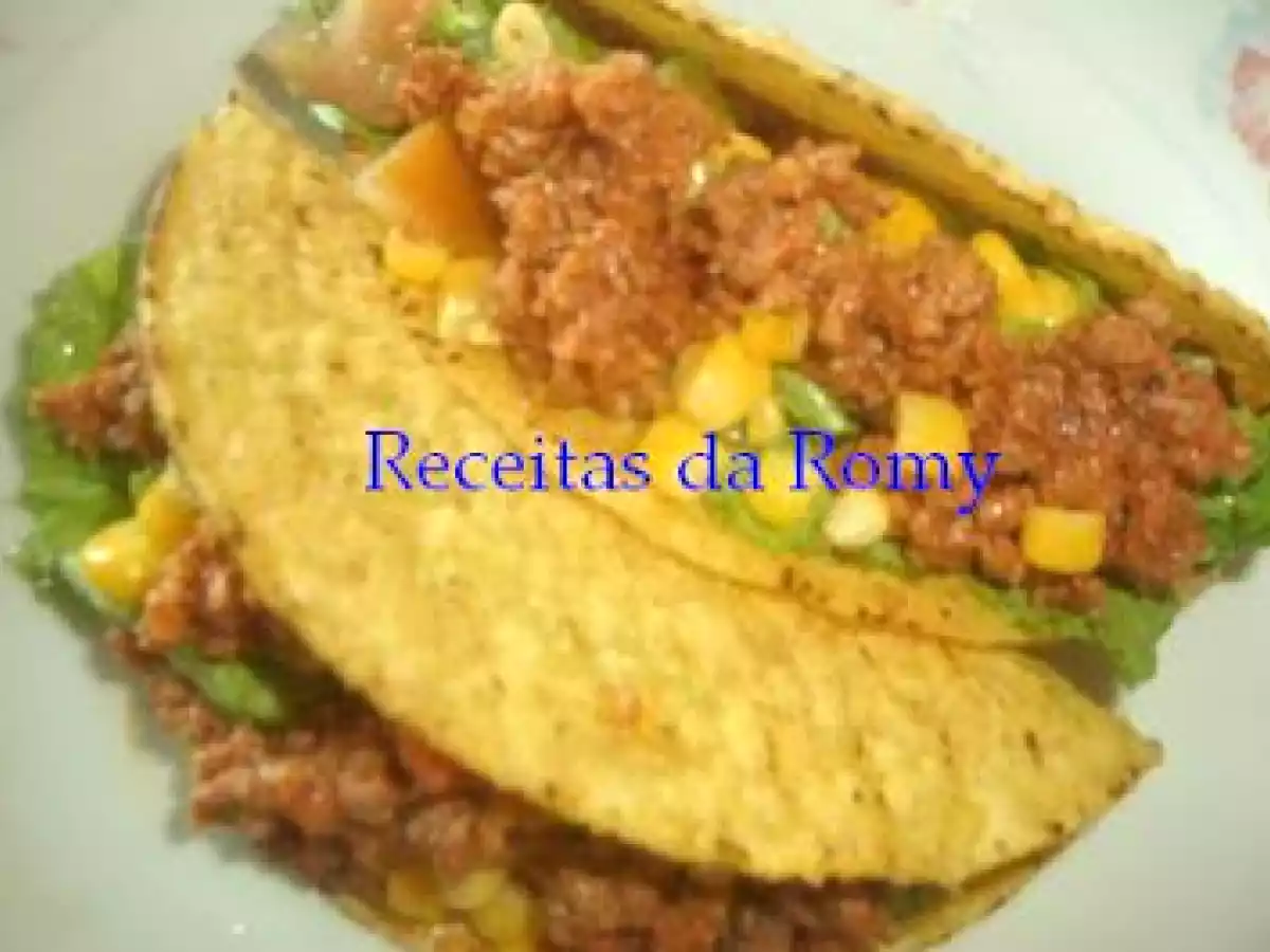 Tacos comida mexicana e selo da Larana, Scaf e Marinex