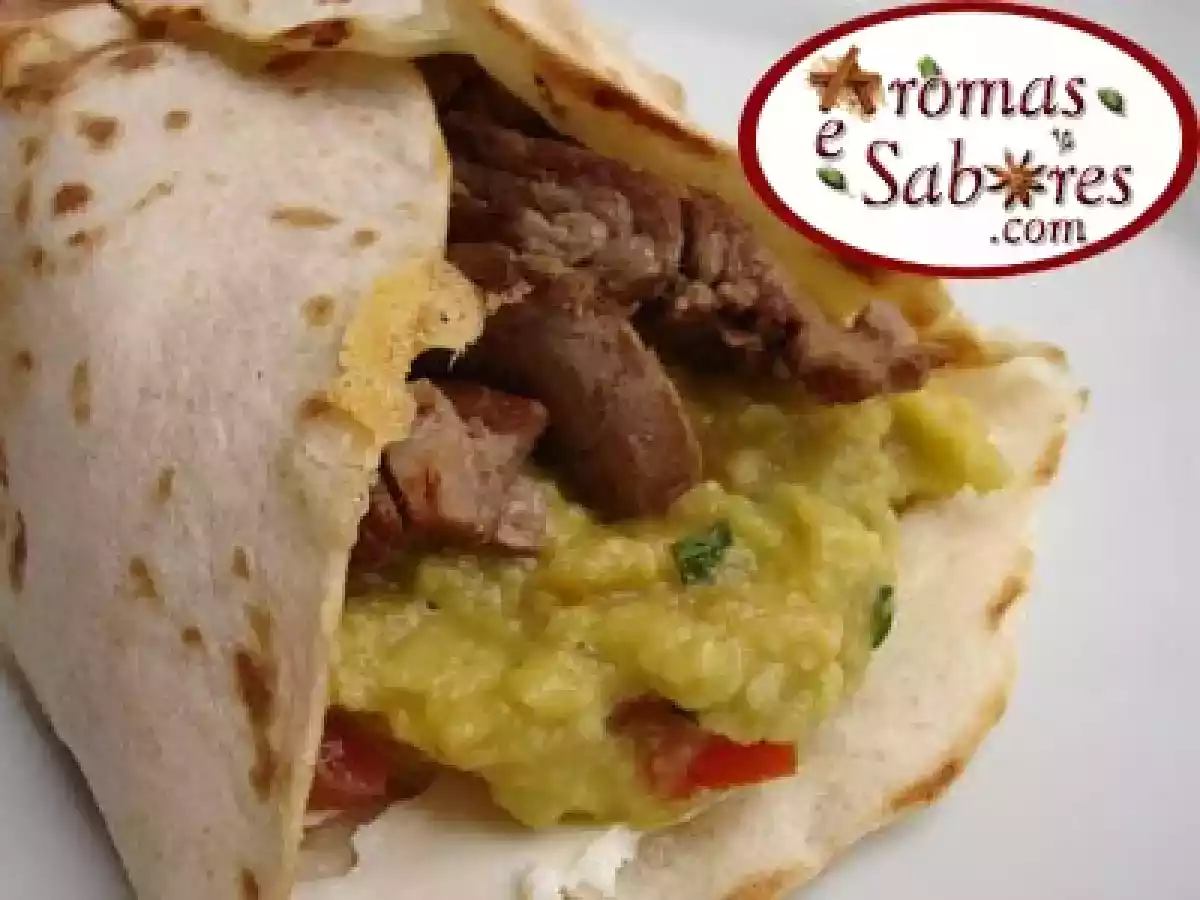 Tacos de carne improvisados