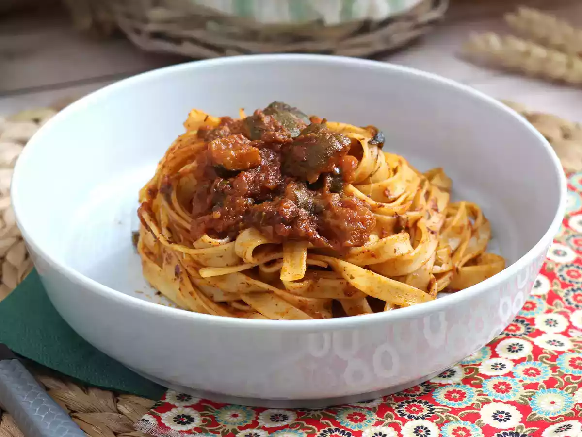 Tagliatelles com molho de curgete (abobrinha) - foto 2