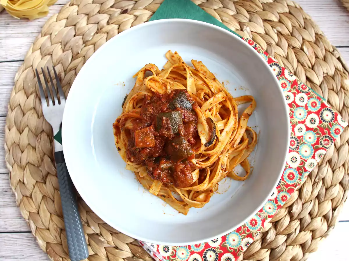 Tagliatelles com molho de curgete (abobrinha) - foto 3