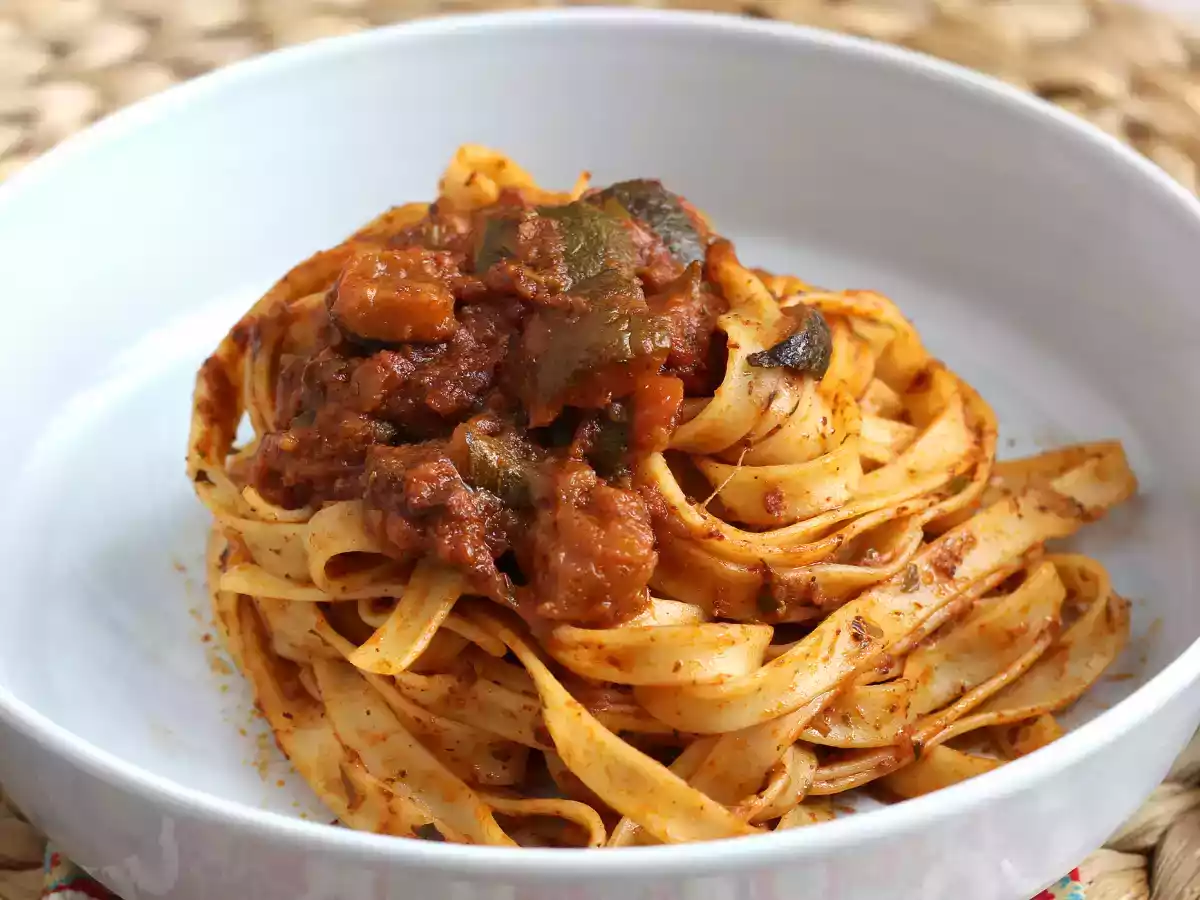Tagliatelles com molho de curgete (abobrinha) - foto 4