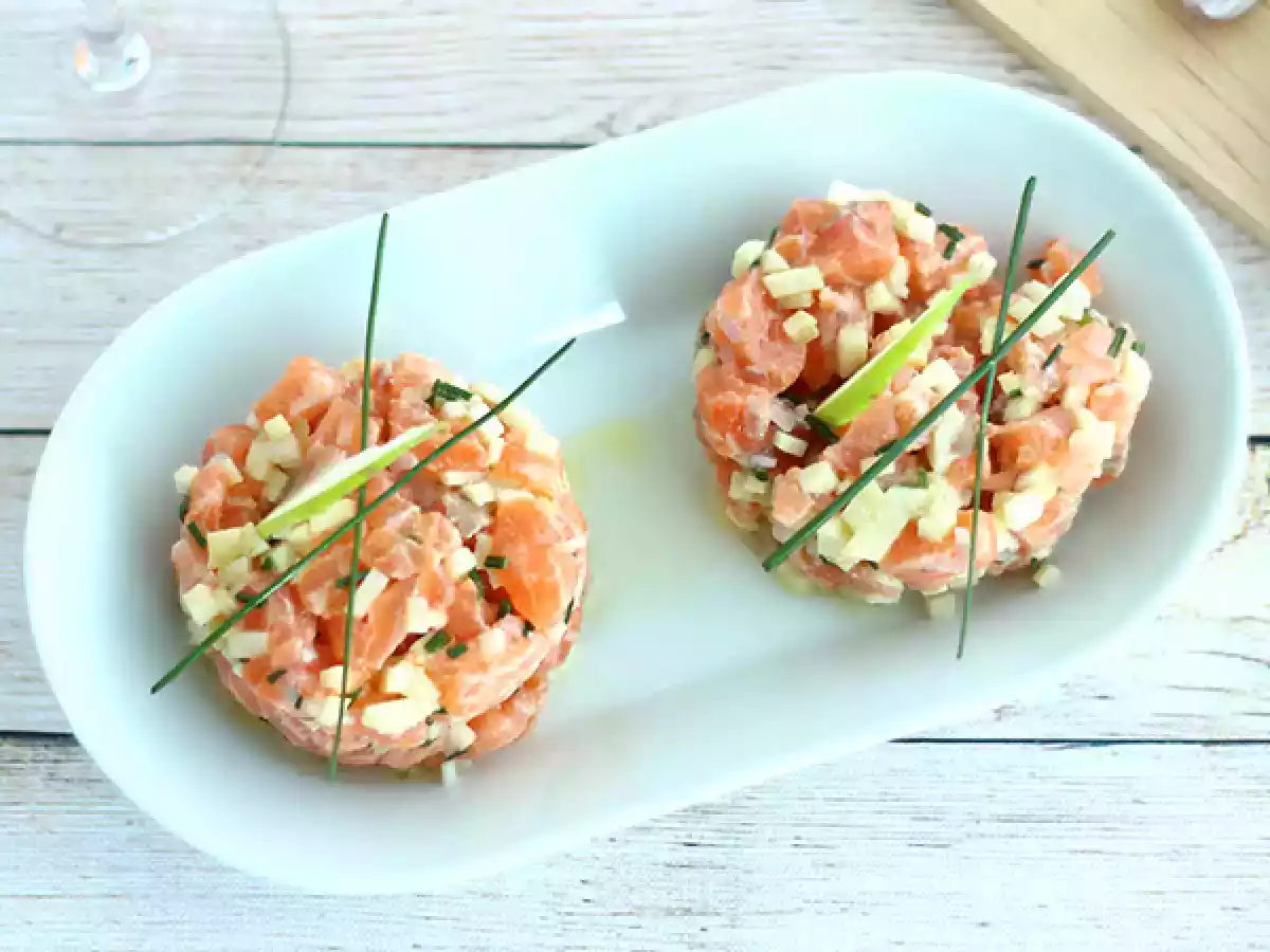Tártaro/Tartar/Tartare de salmão com maçã verde - foto 3