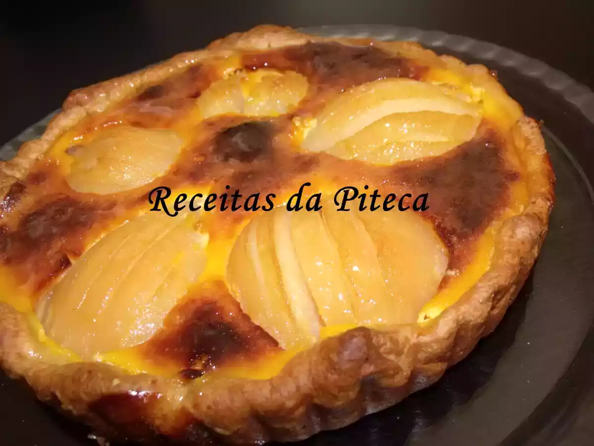 Tarte cremosa de pêra