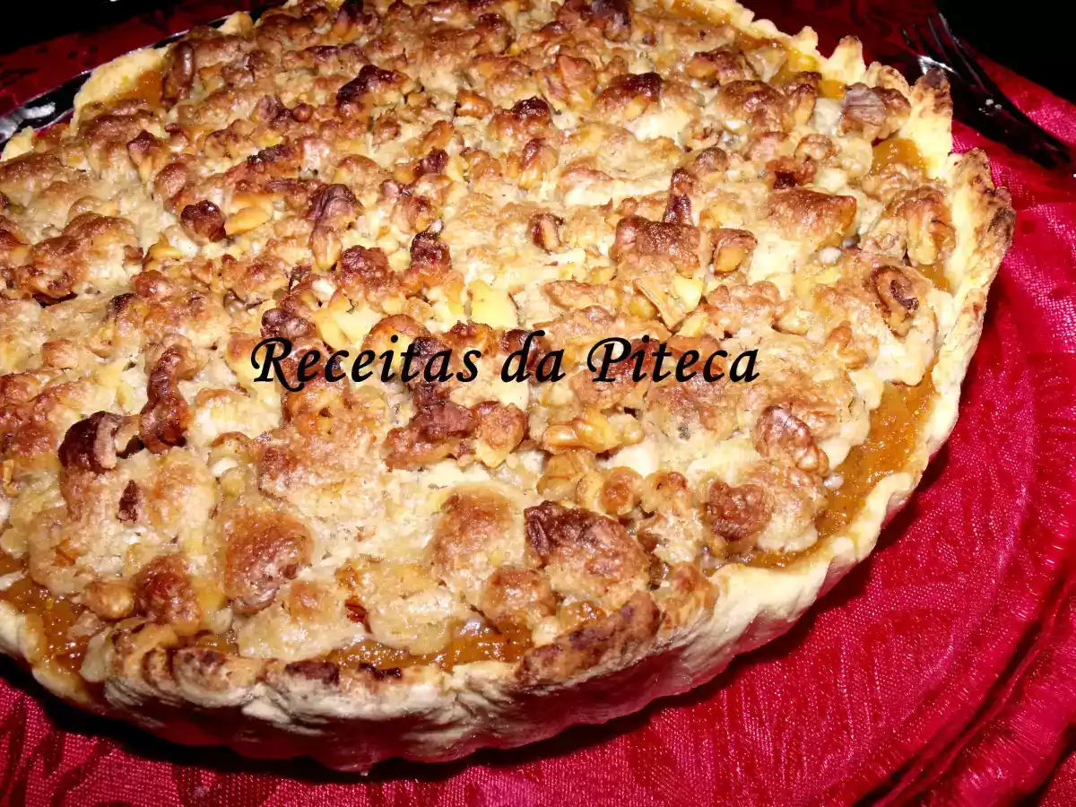Tarte de abóbora com nozes
