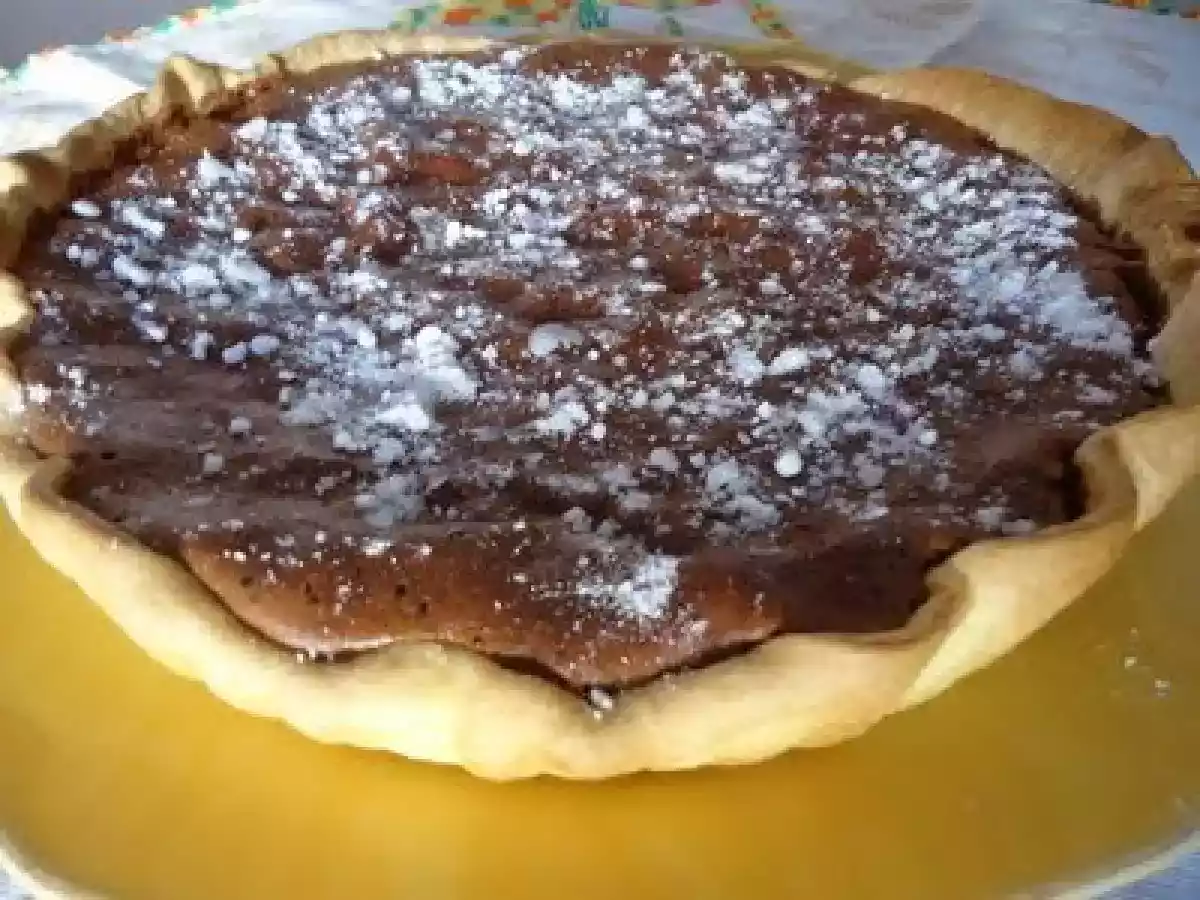 Tarte de alfarroba e amêndoa