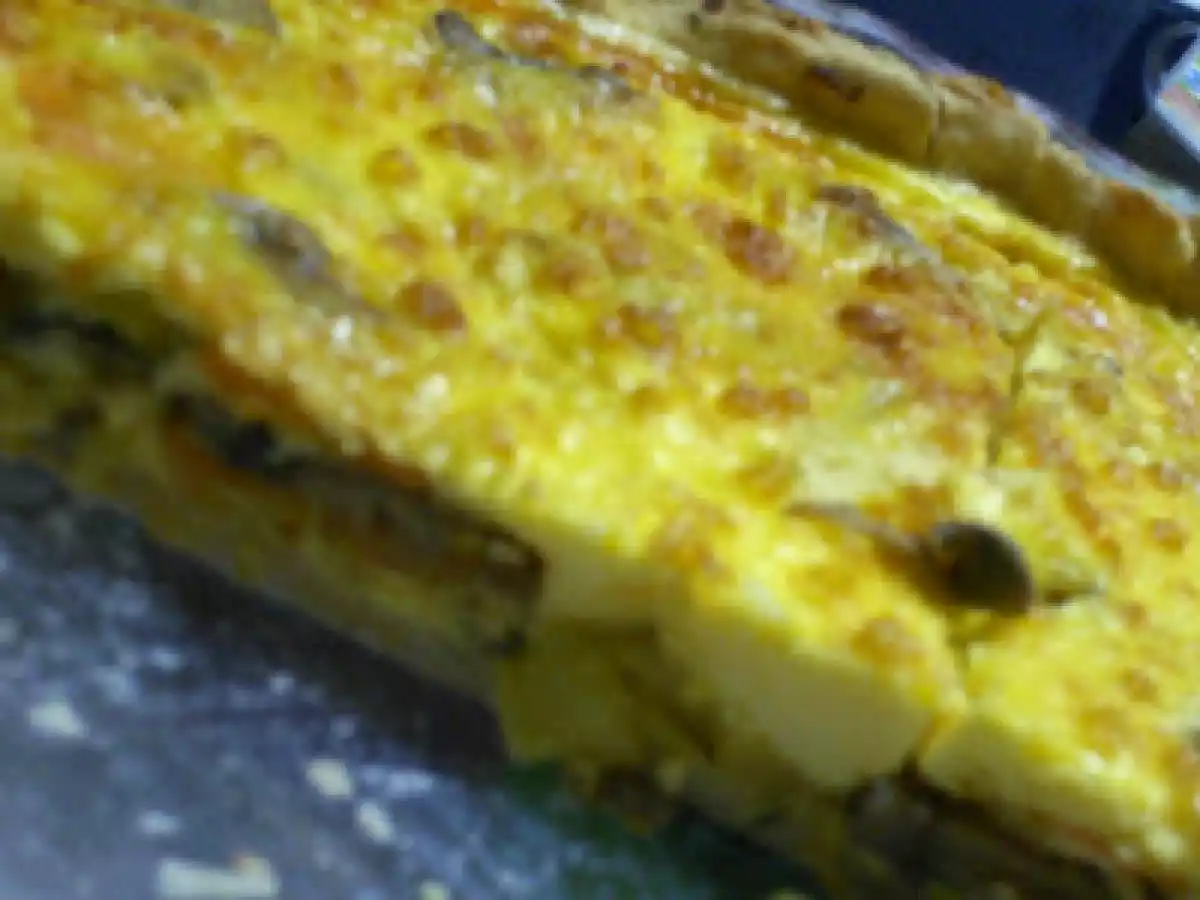 Tarte de Alho Francês, Cogumelos, Milho e Azeitonas - foto 2