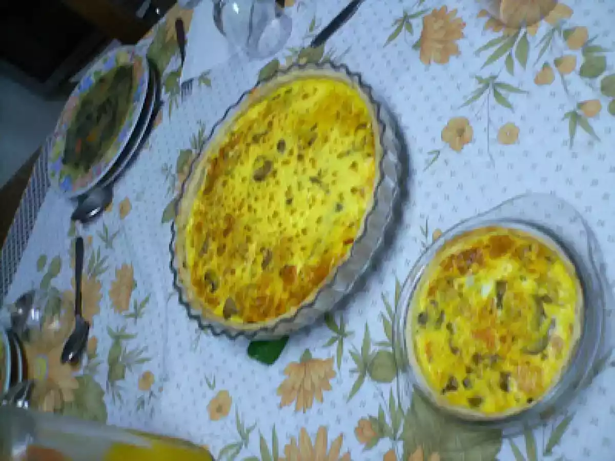 Tarte de Alho Francês, Cogumelos, Milho e Azeitonas - foto 3
