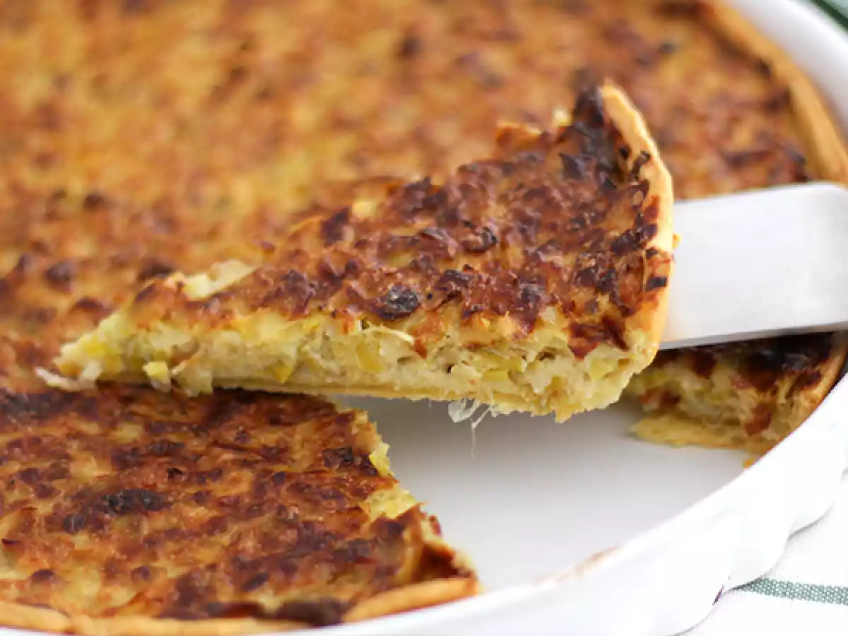 Tarte de alho poró / alho francês-porro - foto 3