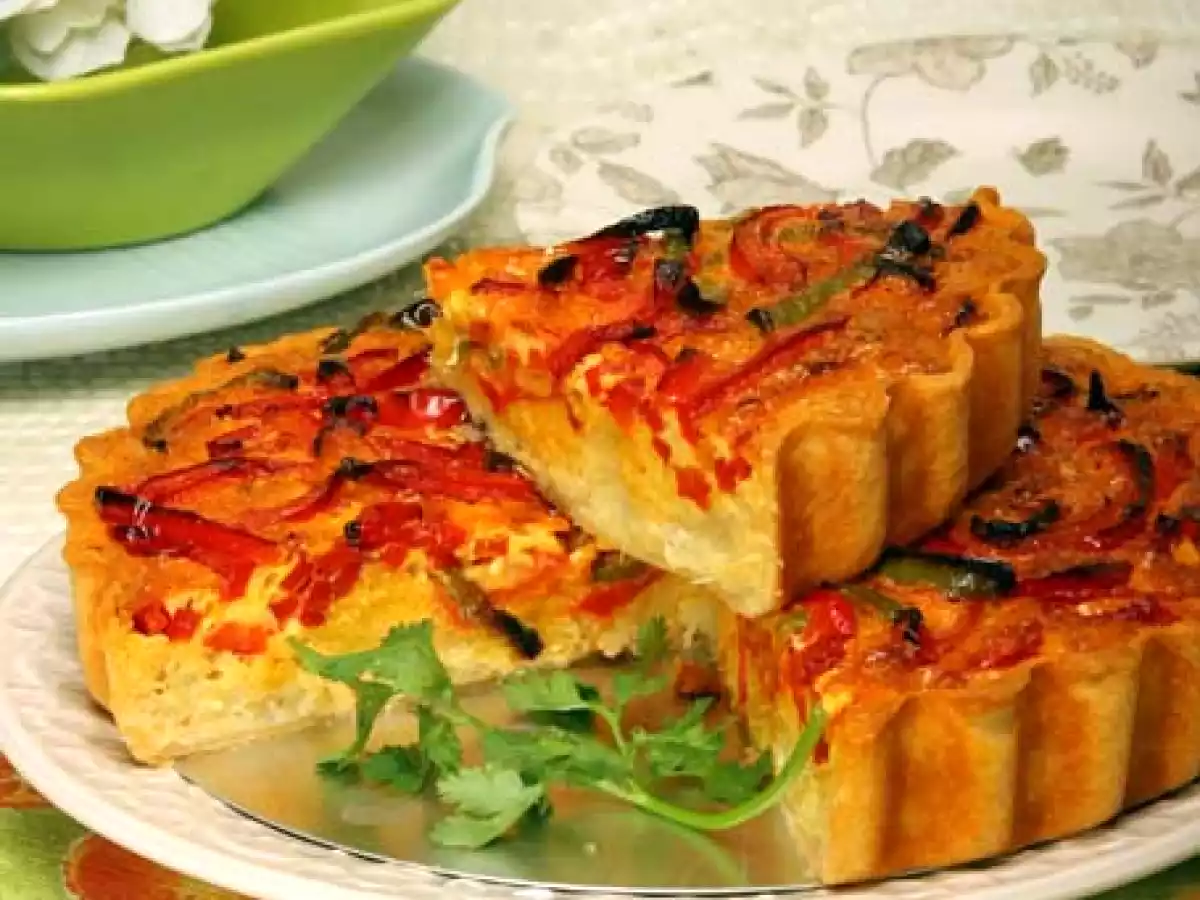 Tarte de Bacalhau com Pimentos