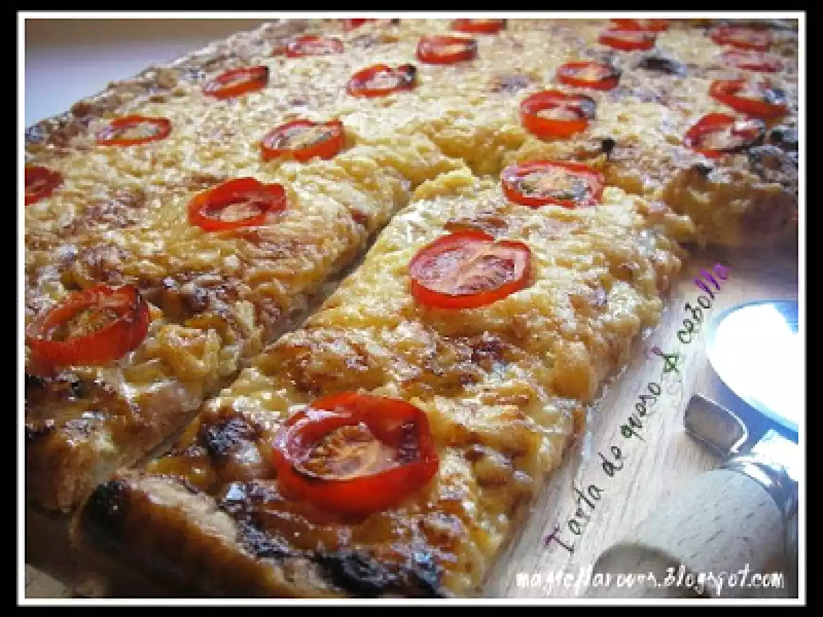 Tarte de cebola e queijo