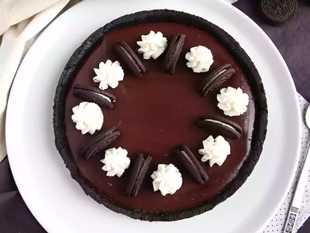 Tarte de CHOCOLATE com oreo (sem cozimento) - foto 4